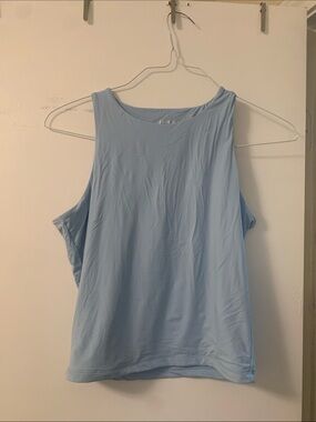 athmile light blue athletic wear tank top size large
